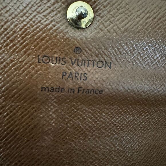 Louis Vuitton Portefeuille Sarah Monogram Long Wallet Brown Authentic with Chain - Picture 13 of 15